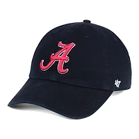 Men's '47 Black Alabama Crimson Tide Clean Up Adjustable Hat
