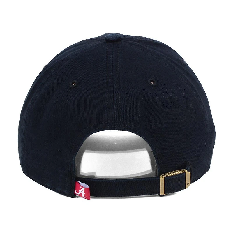 Men's '47 Black Alabama Crimson Tide Clean Up Adjustable Hat