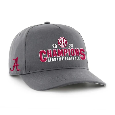 Men's '47  Charcoal Alabama Crimson Tide 2023 SEC Football Conference Champions Hitch Adjustable Hat