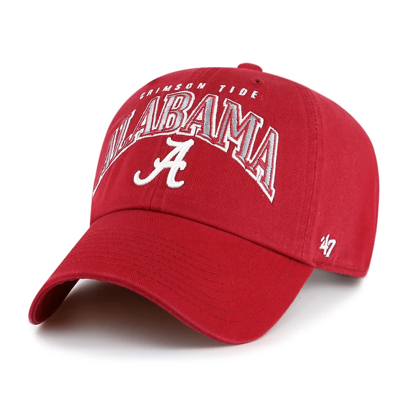Casquette ajustable pour homme '47 Crimson Alabama Crimson Tide Clean Up
