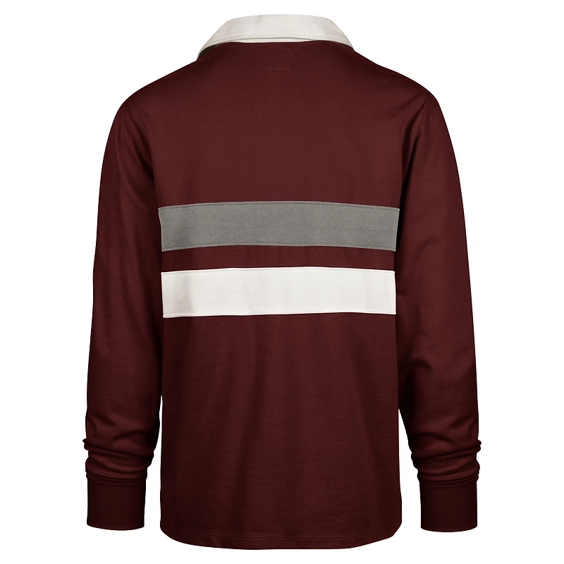 Men's '47 Crimson Alabama Tide Clubhouse Knox Thames Long Sleeve Rugby Polo
