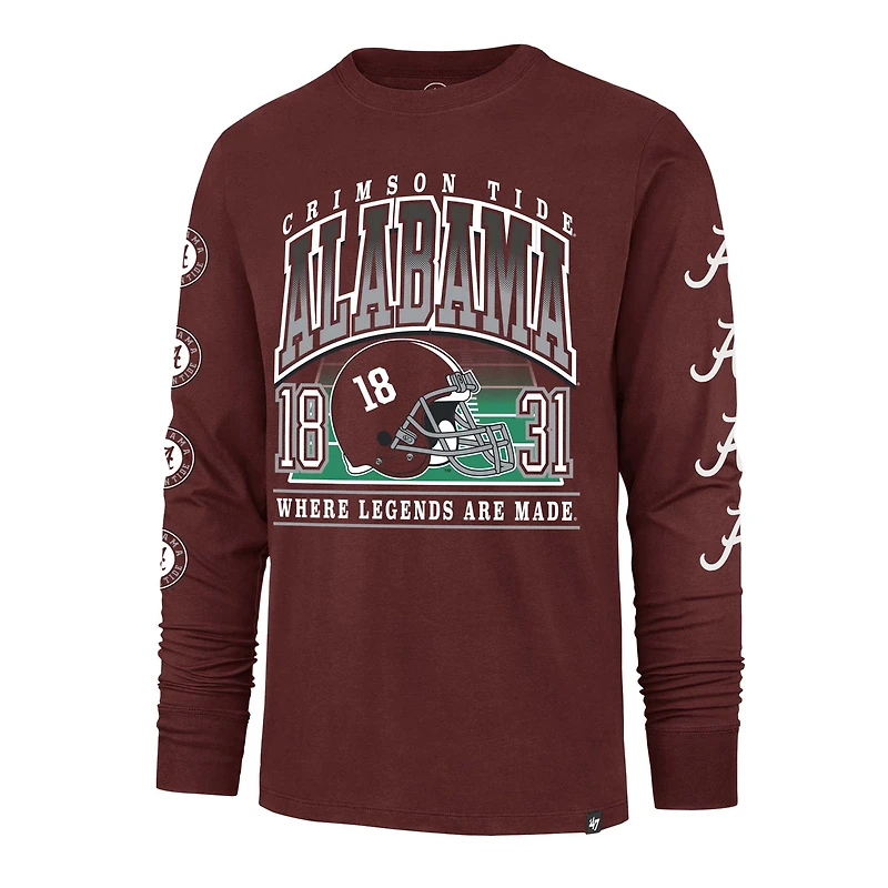 T-shirt à manches longues « 47 Crimson Alabama » pour homme, Tide, Go Big