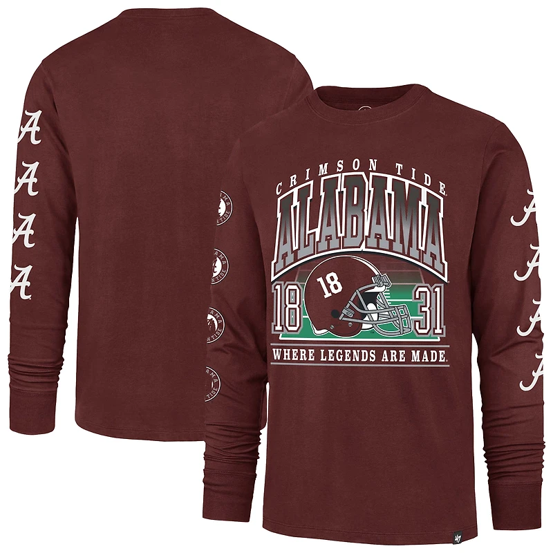 T-shirt à manches longues « 47 Crimson Alabama » pour homme, Tide, Go Big
