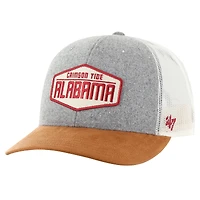 Men's '47 Heather Gray Alabama Crimson Tide Drover Trucker Adjustable Hat