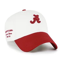 Men's '47  White/Crimson Alabama Crimson Tide Contemporary Basics Two Tone Clean Up Adjustable Hat