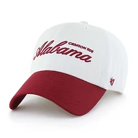 Men's '47 White Alabama Crimson Tide Contemporary Basics Foundation Clean Up Adjustable Hat