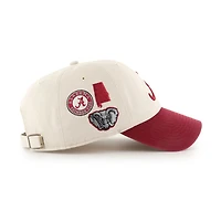 Casquette ajustable pour homme '47 White Alabama Crimson Tide Local Clean Up