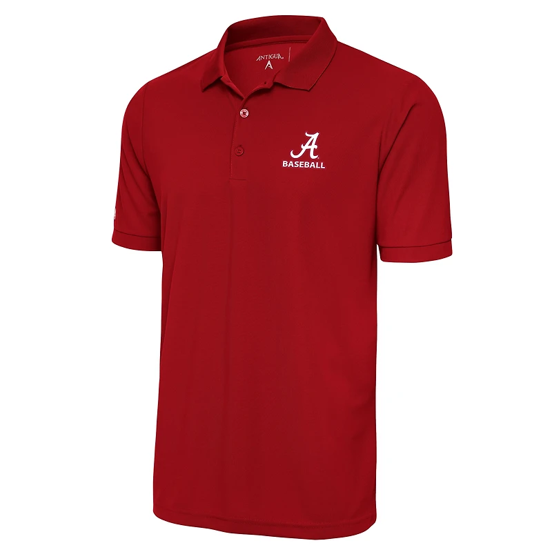 Polo piqué Legacy pour homme, coupe grande taille, style baseball, Alabama Crimson Tide, Antigua