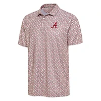 Men's Antigua  Pink Alabama Crimson Tide Desert Dry Dogwood Polo