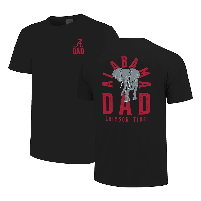 Men's Black Alabama Crimson Tide Father's Day Mascot Overlay T-Shirt