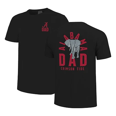 Men's Black Alabama Crimson Tide Father's Day Mascot Overlay T-Shirt