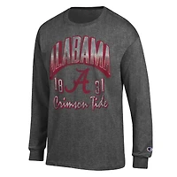 T-shirt à manches longues Champion Charcoal Alabama Crimson Tide Bold pour homme