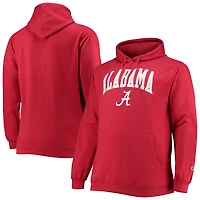 Chandail à capuchon pour hommes Champion Crimson Alabama Tide Tailles Big & Tall Arch Over Logo Powerblend