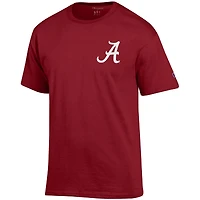 T-shirt Champion des Crimson Alabama Tide Team Stack 2-Hit pour hommes