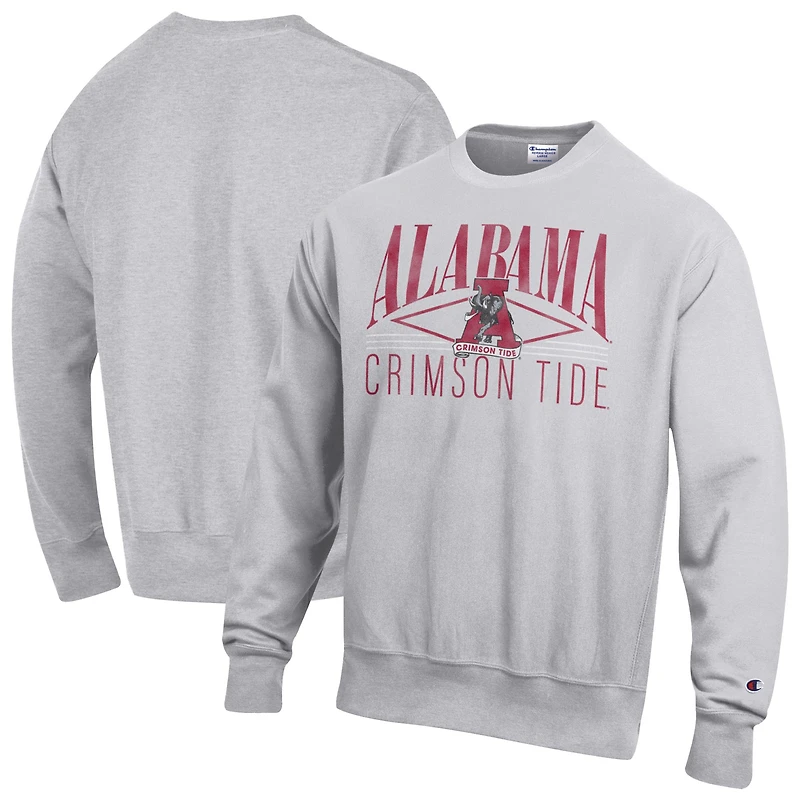 Sweat-shirt en polaire à tissage inversé Champion Gray Alabama Crimson Tide pour homme