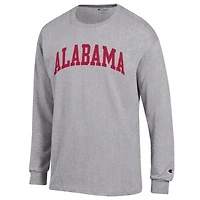 T-shirt à manches longues Champion Heather Grey Alabama Crimson Tide Basic Arch pour homme