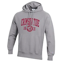 Men's Champion  Heather Gray Alabama Crimson Tide Established Reverse Weave Hoodie