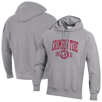 Men's Champion Heather Gray Alabama Crimson Tide Established Reverse Weave Hoodie