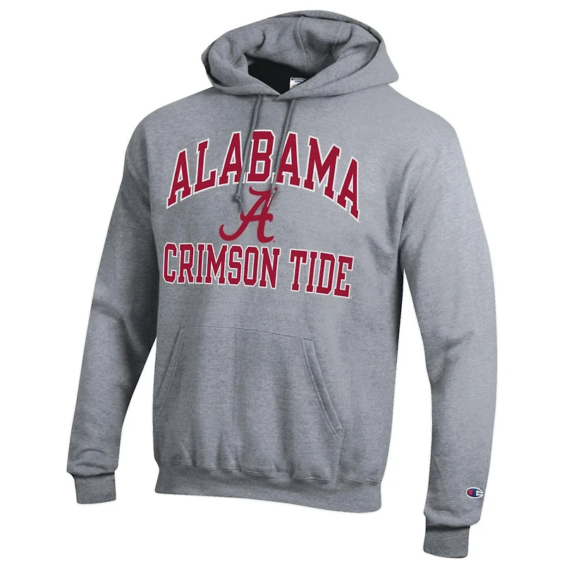 Sweat à capuche Champion Heather Grey Alabama Crimson Tide High Motor pour homme