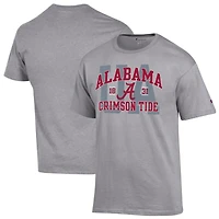 T-shirt universitaire Champion Heather Gray Alabama Crimson Tide pour hommes