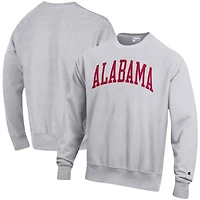 Sweat-shirt à armure inversée Champion Alabama Crimson Tide Arch gris chiné pour homme
