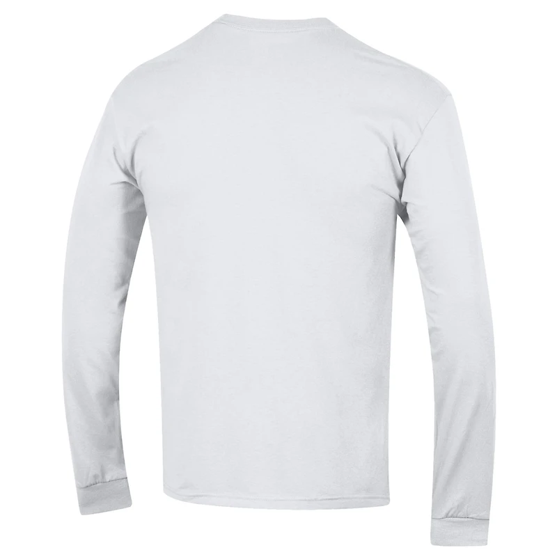 Men's Champion  White Alabama Crimson Tide Arch Over Logo 2-Hit Long Sleeve T-Shirt