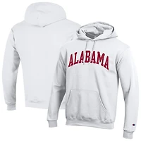 Sweat à capuche en polaire Champion White Alabama Crimson Tide Basic Arch pour homme