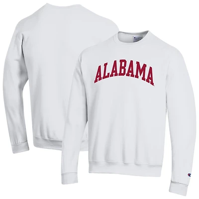 Men's Champion  White Alabama Crimson Tide Basic Arch Fleece Pullover Sweatshirt
