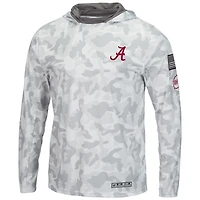 Haut à capuche manches longues Colosseum Arctic Camo Alabama Crimson Tide OHT pour hommes