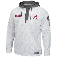 Colosseum Arctic Camo Alabama Crimson Tide OHT Military Appreciation Sweat à capuche zippé pour homme