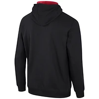 Men's Colosseum Black Alabama Crimson Tide Half-Zip Hoodie