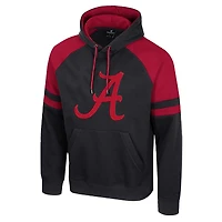 Sweat à capuche raglan Todd pour homme Colosseum Black Alabama Crimson Tide