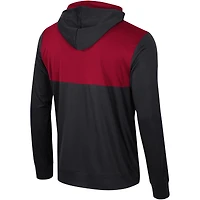 T-shirt à capuche manches longues pour hommes Colosseum Black Alabama Crimson Tide Warm Up