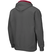Sweat à capuche entièrement zippé Colosseum Charcoal Alabama Crimson Tide Arch & Logo 3.0 pour homme