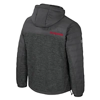 Men's Colosseum Charcoal Alabama Crimson Tide Nightman Full-Zip Hoodie Puffer Jacket