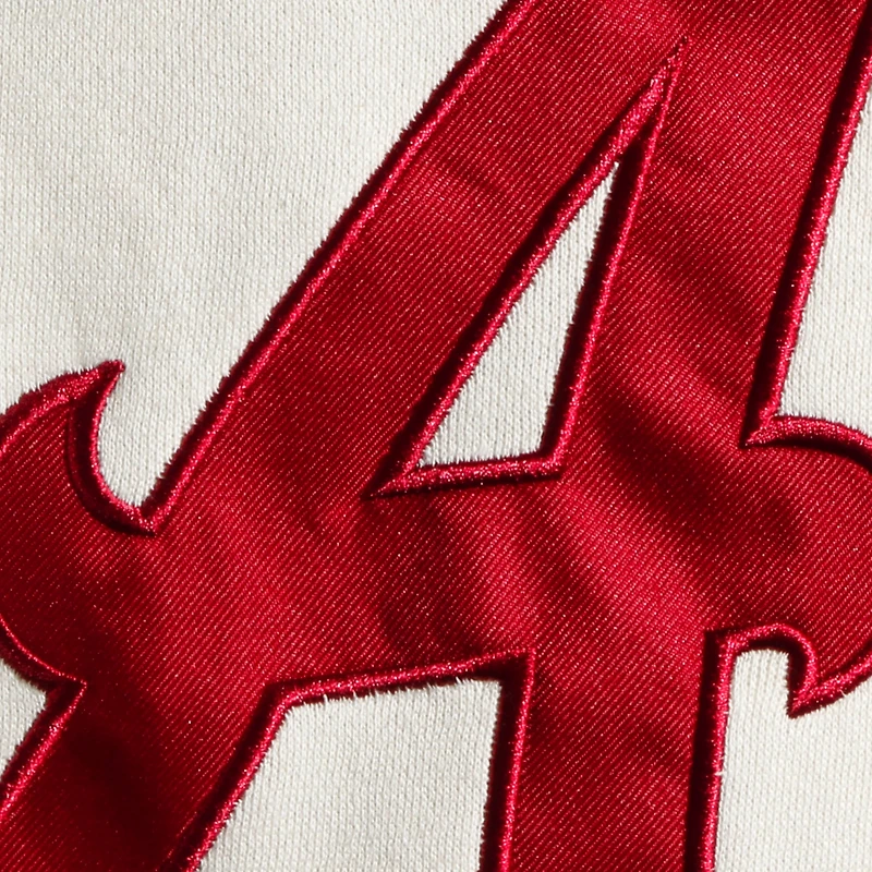 Men's Colosseum Cream Alabama Crimson Tide 2.0 Lace-Up Pullover Hoodie