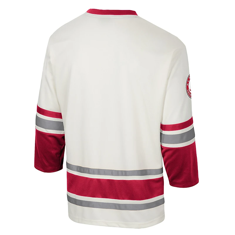 Men's Colosseum Cream Alabama Crimson Tide Puck Proud Fashion Hockey Jersey