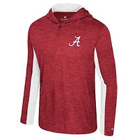 Men's Colosseum Crimson Alabama Tide Always Sunny Quarter-Zip Hoodie