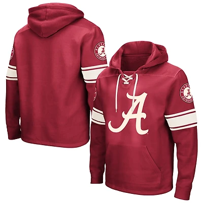 Sweat à capuche lacets Colosseum Crimson Alabama Tide pour homme, grande taille