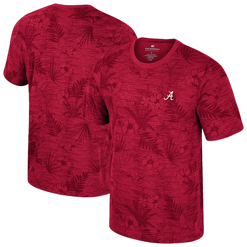 T-shirt à imprimé floral pour homme Colosseum Crimson Alabama Tide