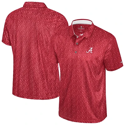 Polo à imprimé football Alabama Crimson Tide pour homme Colosseum