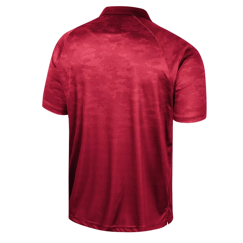 Men's Colosseum Crimson Alabama Tide Honeycomb Raglan Polo