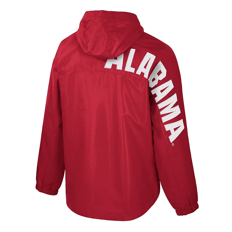 Men's Colosseum  Crimson Alabama Tide Reloaded Anorak Half-Zip Jacket