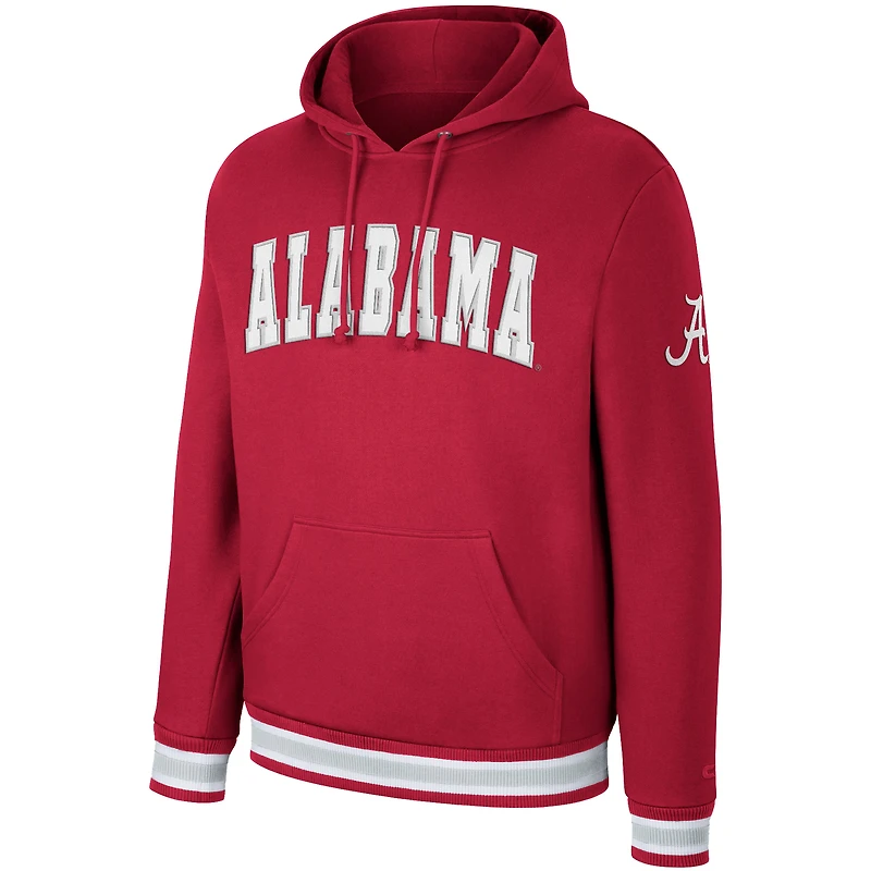 Colosseum Crimson Alabama Tide Varsity Arch Sweat à capuche pour homme