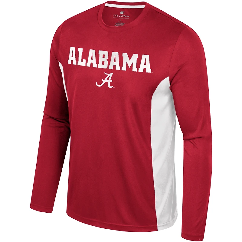 T-shirt d'échauffement à manches longues Colosseum Crimson Alabama Tide pour hommes