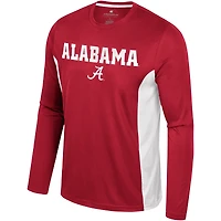 T-shirt d'échauffement à manches longues Colosseum Crimson Alabama Tide pour hommes
