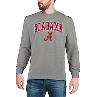 Colosseum Gris chiné Alabama Crimson Tide Arch & Logo Crew Neck Sweat-shirt pour homme