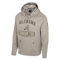 Men's Colosseum  Oatmeal Alabama Crimson Tide Operation Hat Trick Battalion Hoodie