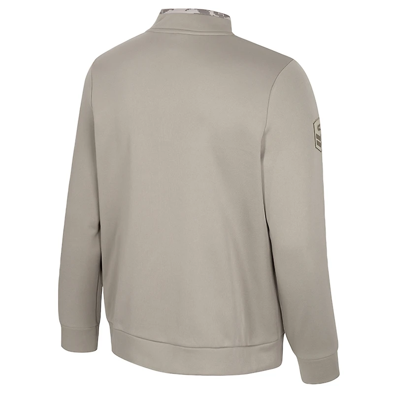 Pull à fermeture éclair quart de tour pour homme Colosseum Oatmeal Alabama Crimson Tide Operation Hat Trick Battalion