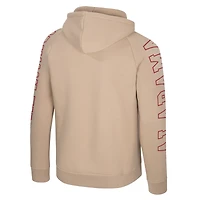 Men's Colosseum Tan Alabama Crimson Tide Big Break Raglan Hoodie